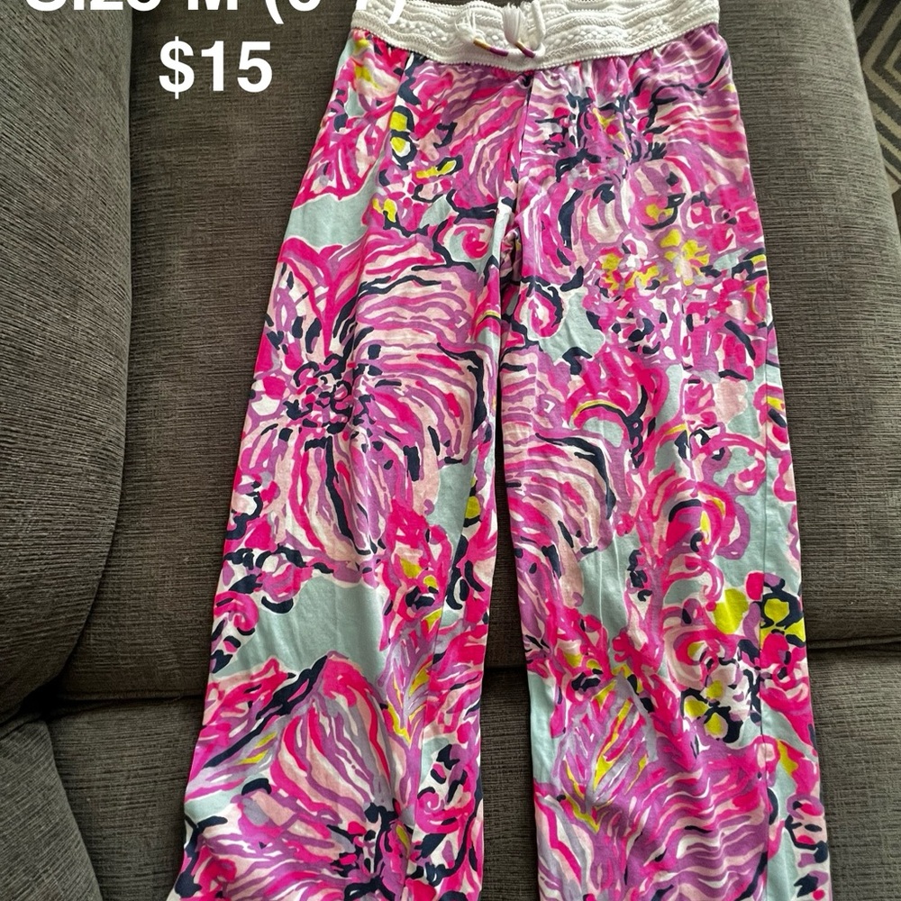 Lilly Pulitzer Pink Floral Kids Pants